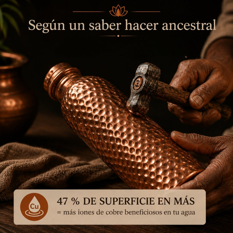 Botella de Cobre – MyTamra™ | Agua Purificada Naturalmente, Sin Plástico