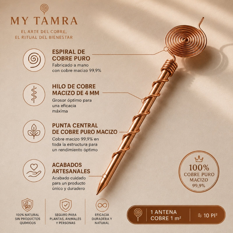 Antena de Electrocultivo Cobre Puro