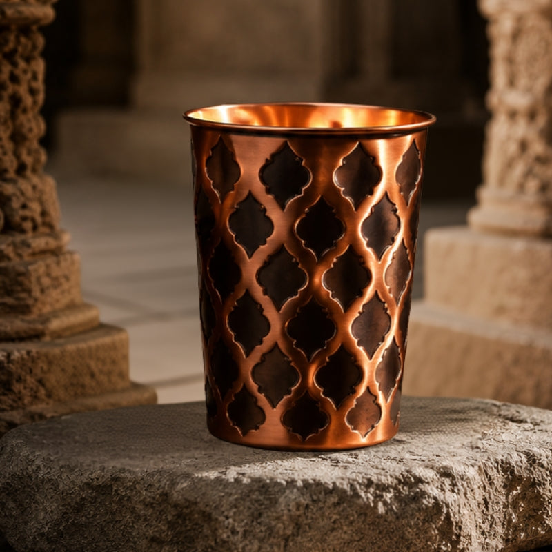 Vaso Diamond de Cobre Puro Macizo 99,9 %