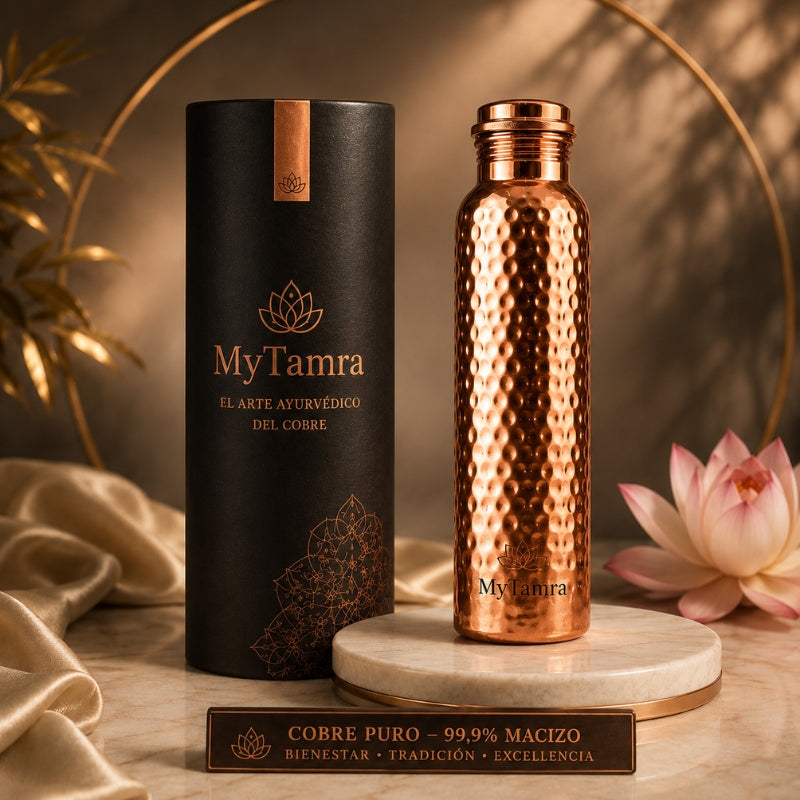 Botella de Cobre Macizo Puro 99,9% MyTamra™ - Heritage Edition
