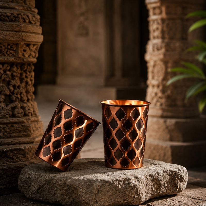 Vaso Diamond de Cobre Puro Macizo 99,9 %