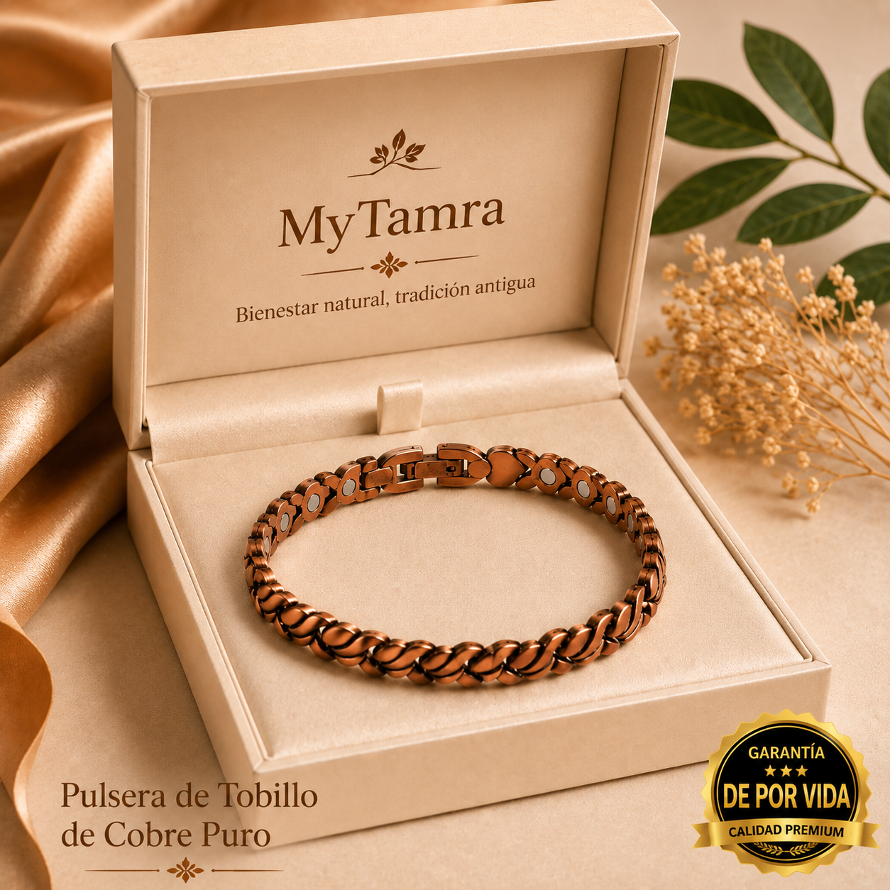 Pulsera de Tobillo de Cobre Puro